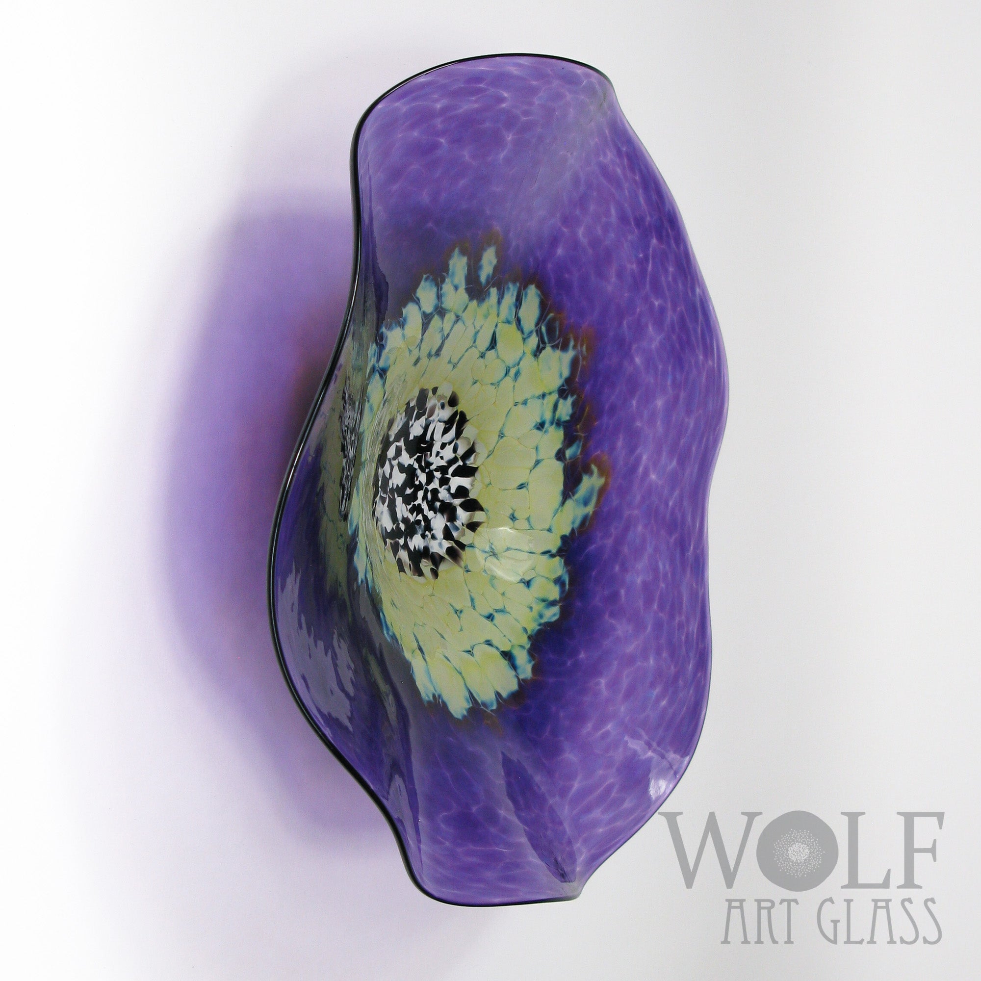 Blown Glass Wall Art Collection - Purple and Gold