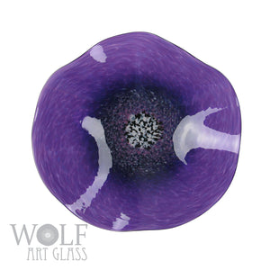 Amethyst Purple Glass Wall Art Flower