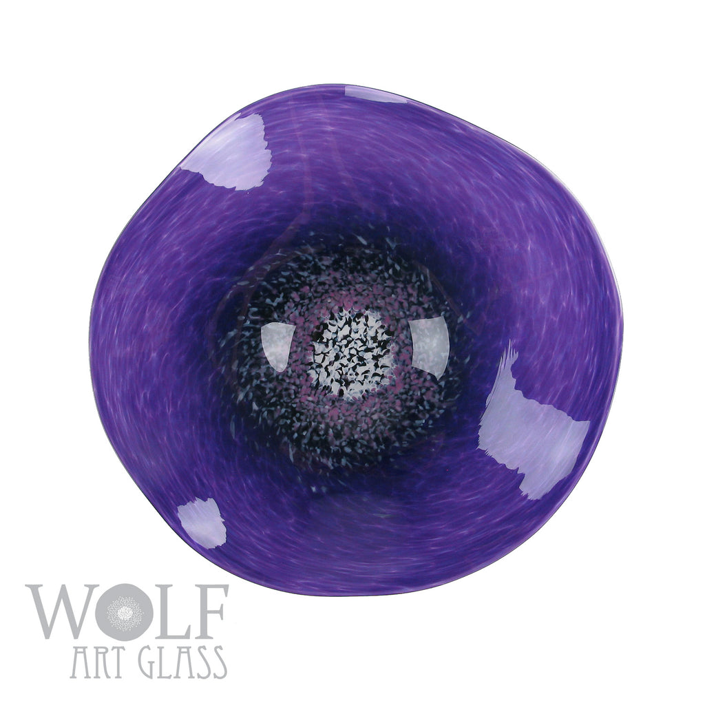 Amethyst Purple Glass Wall Art Flower