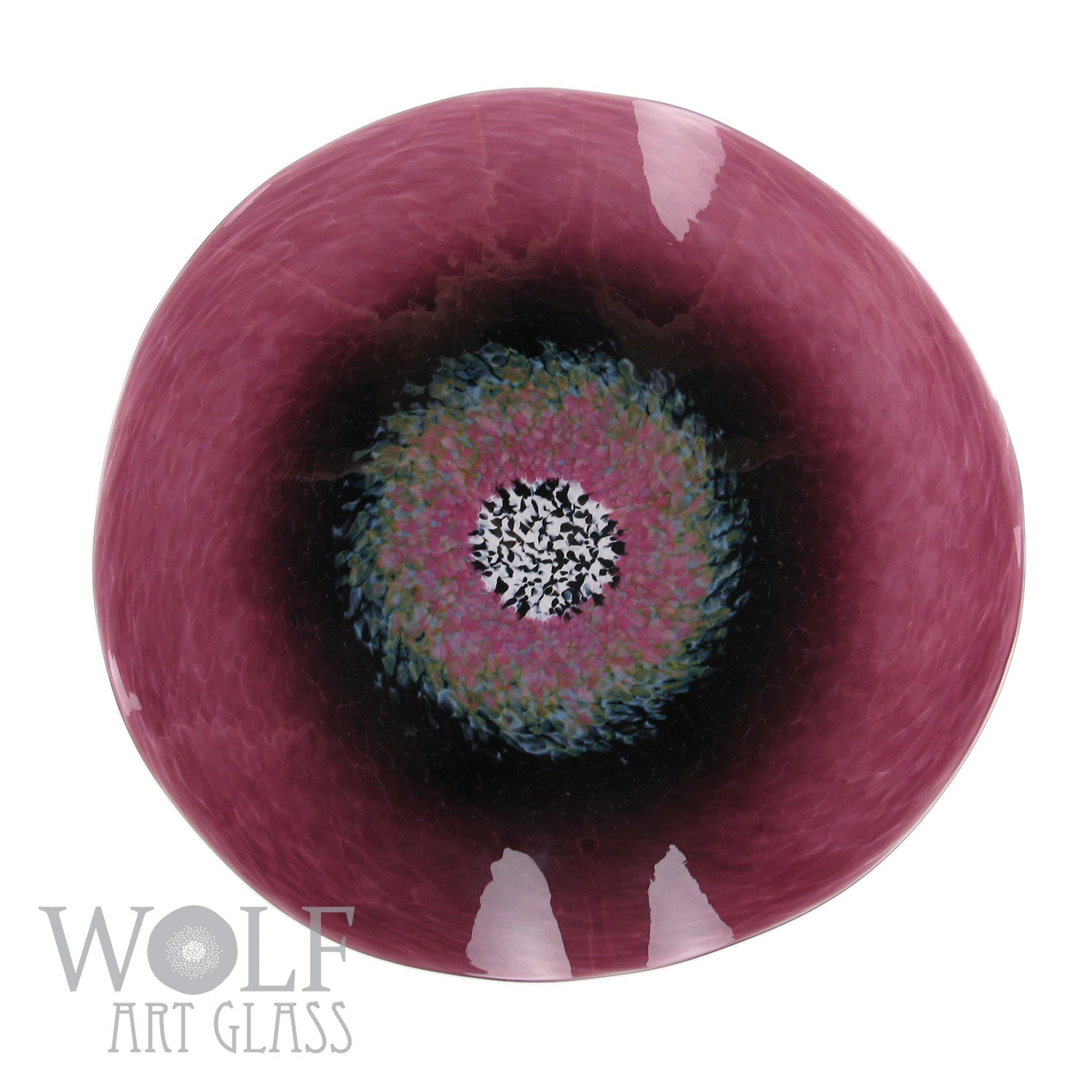 Aubergine Marsala Plum Glass Wall Art Flower