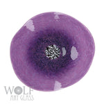 Opaque Purple Glass Wall Art Flower